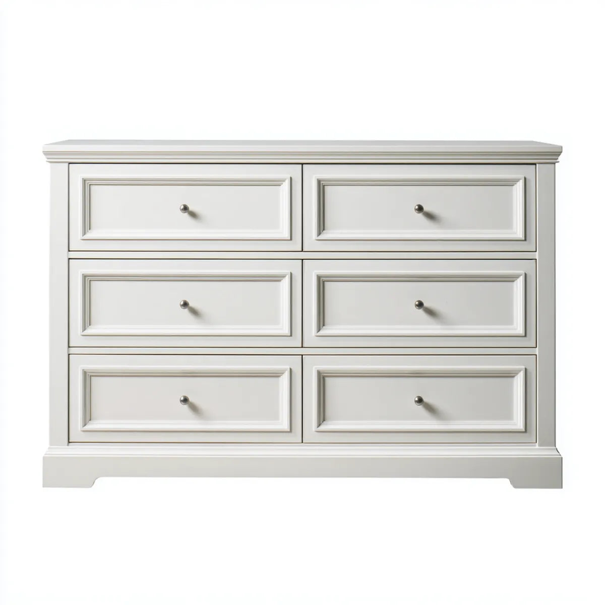 Komoda, Klatka piersiowa z 6 szufladami Białe 152 x 46 x 91 cm MDF prostokątne