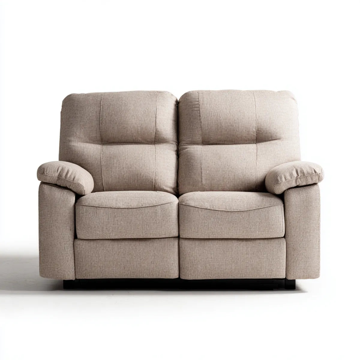Sofa, 2-fotelowa kanapa beżowa 160 x 95 x 100 cm poliester prostokątna