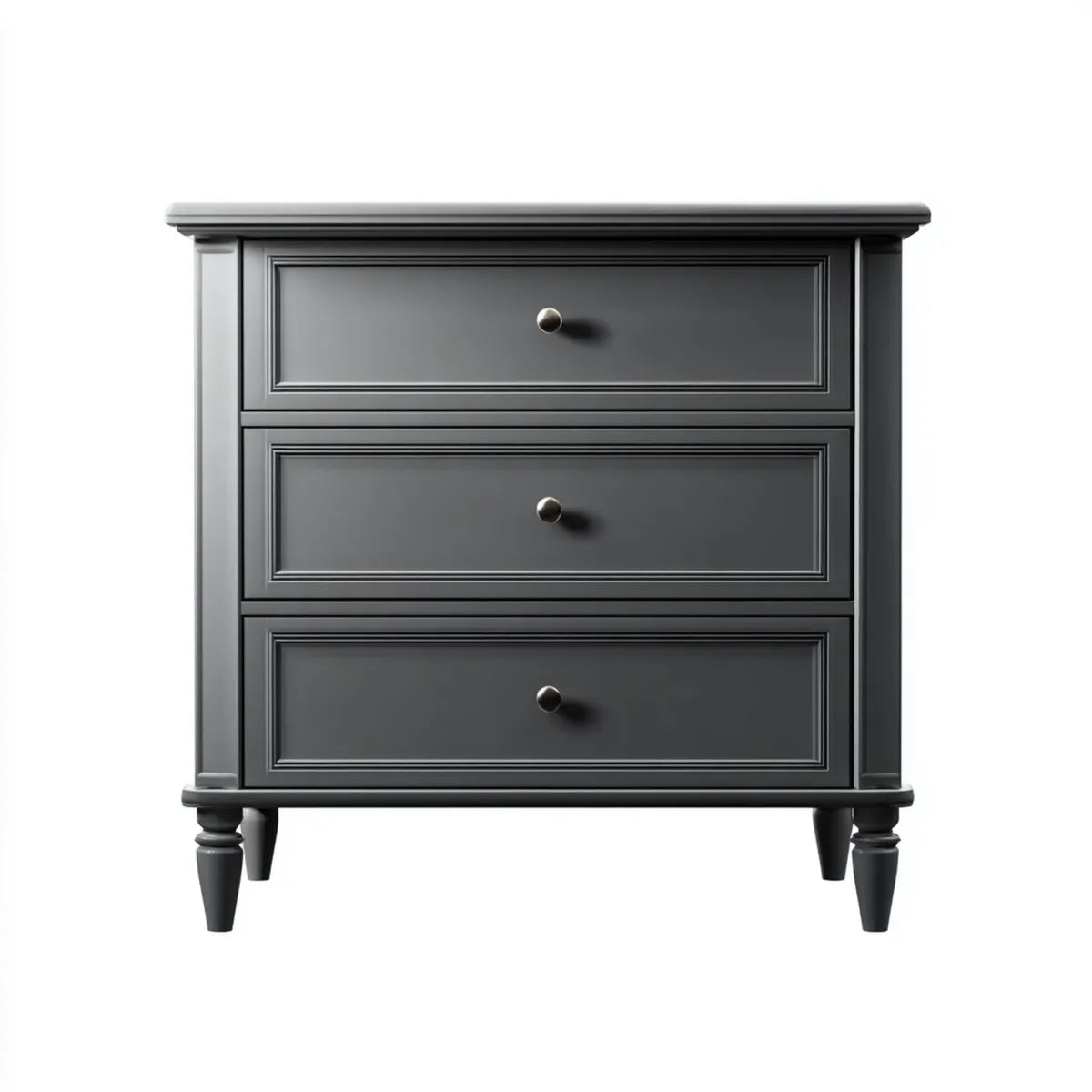 Komoda, Szafka szuflad czarne 80 x 40 x 90 cm z 3 szufladami z płyty MDF