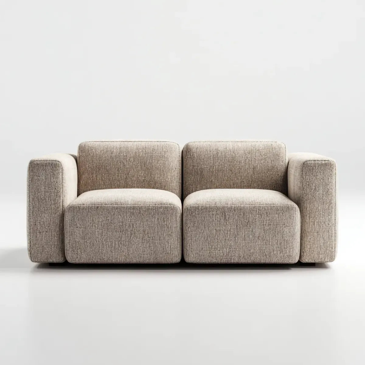 Sofa, 2-fotela Beżowa 180 x 90 x 75 cm z pokrywą z poliestru i warstwą piankową prostokątną