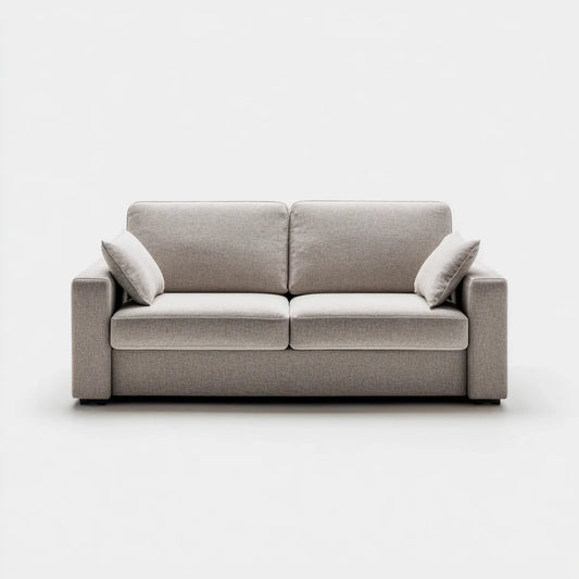 Sofa, 2-fotela szara 160 x 90 x 85 cm poliester prostokątna
