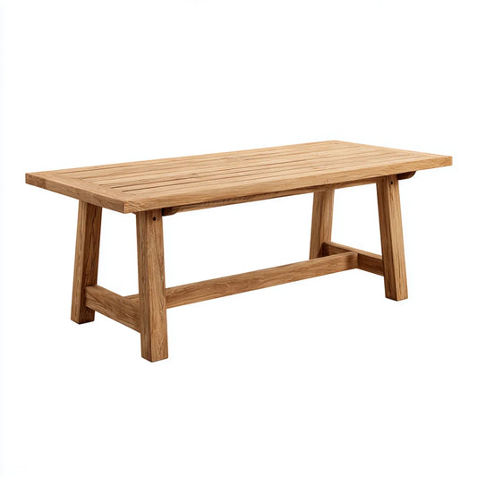 Stół jadalny Tabela ogrodowa Przyroda 160 x 80 x 75 cm teak stały prostokątny