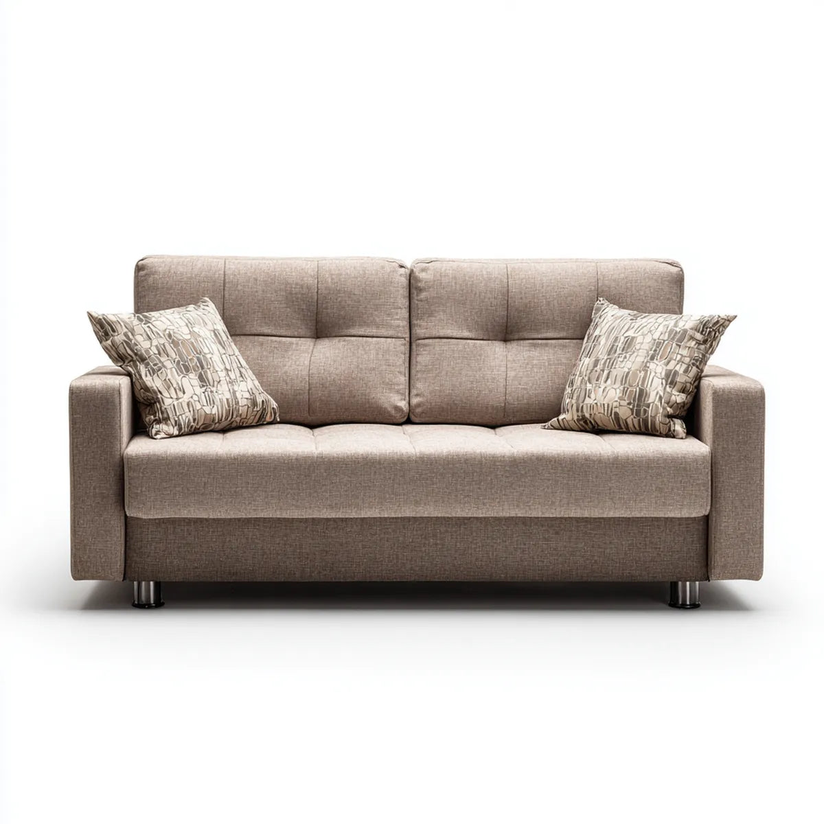Sofa 2-osobowa Taupe 180 x 85 x 85 cm poliester prostokątna