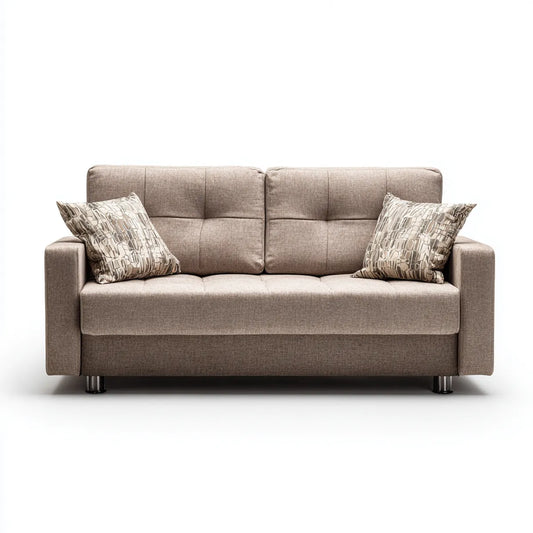 Sofa 2-osobowa Taupe 180 x 85 x 85 cm poliester prostokątna