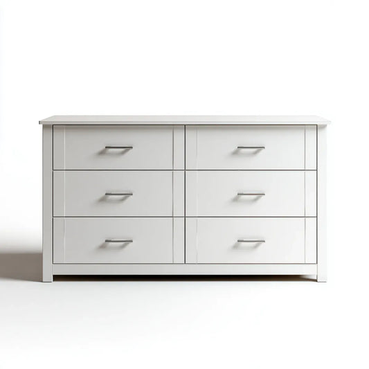 Komoda, Skrzynia z 6 szufladami Białe 160 x 45 x 90 cm MDF Prostokątne