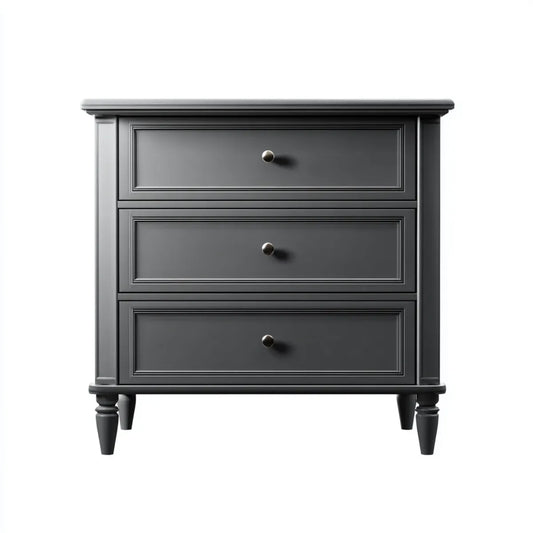 Komoda, Szafka szuflad czarne 80 x 40 x 90 cm z 3 szufladami z płyty MDF